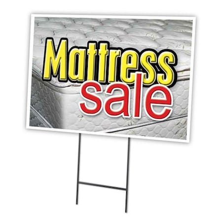 Signmission Matress Sale Yard Sign & Stake outdoor plastic coroplast window, C-2436 Matress Sale C-2436 Matress Sale